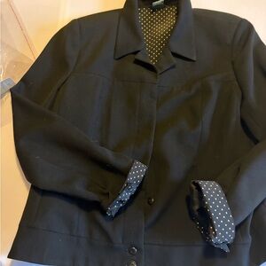 Ralph Lauren Black Blazer with Polka Dot Accents